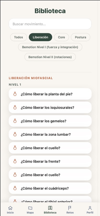 App Bemotion: la biblioteca de movimientos